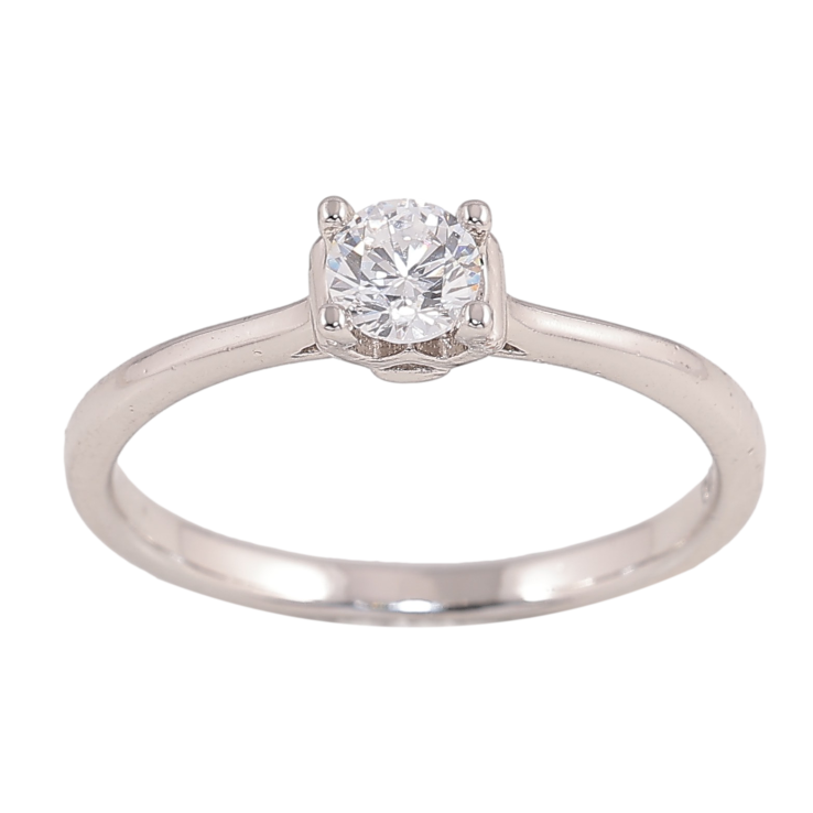 Кольцо Xuping цвет Родий "Кристалл, ø 4мм" фото №7 Кольцо Xuping цвет Родий "Кристалл, ø 4мм" фото №7