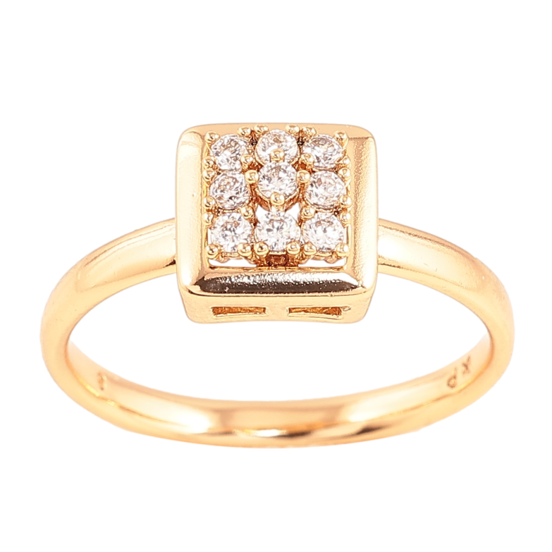 Кольцо Xuping цвет позолота 18K узор с кристаллами фото №1 Кольцо Xuping цвет позолота 18K узор с кристаллами фото №1