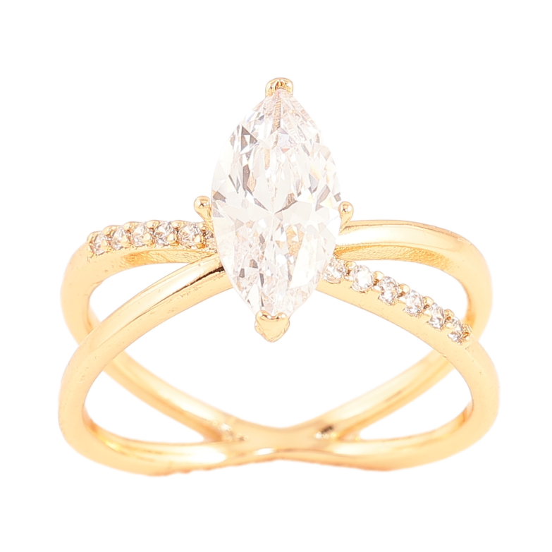 Кольцо Xuping цвет позолота 18K узор с кристаллами фото №1 Кольцо Xuping цвет позолота 18K узор с кристаллами фото №1