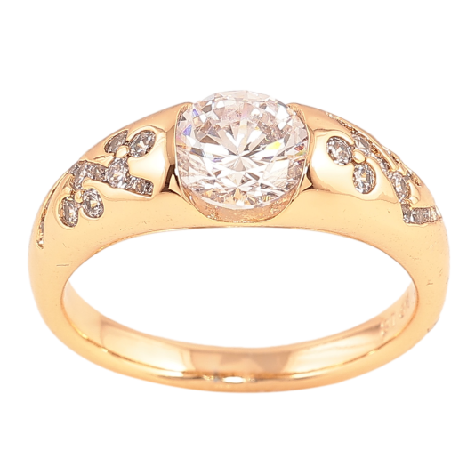 Кольцо Xuping цвет Позолота 18K "Узор с кристаллами" фото №1