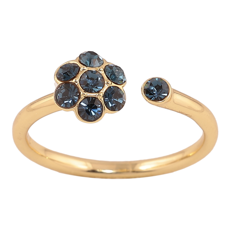 Каблучка Xuping колір позолота 14K з кристалами Swarovski квіточка фото №4