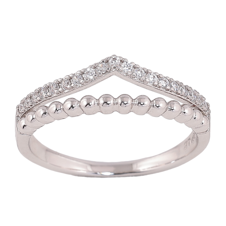 Каблучка Xuping колір родій візерунок з кристалами фото №25