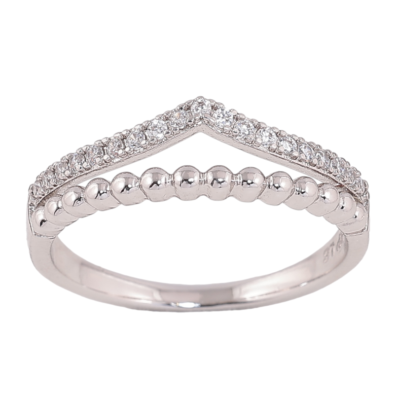 Каблучка Xuping колір родій візерунок з кристалами фото №1 Каблучка Xuping колір родій візерунок з кристалами фото №1