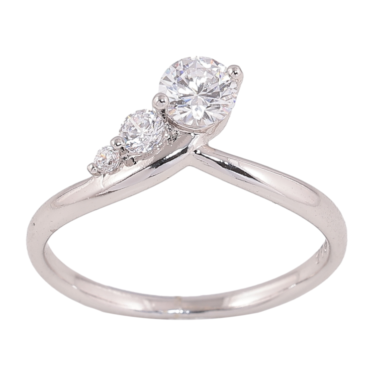 Кольцо Xuping цвет родий узор с кристаллами фото №21