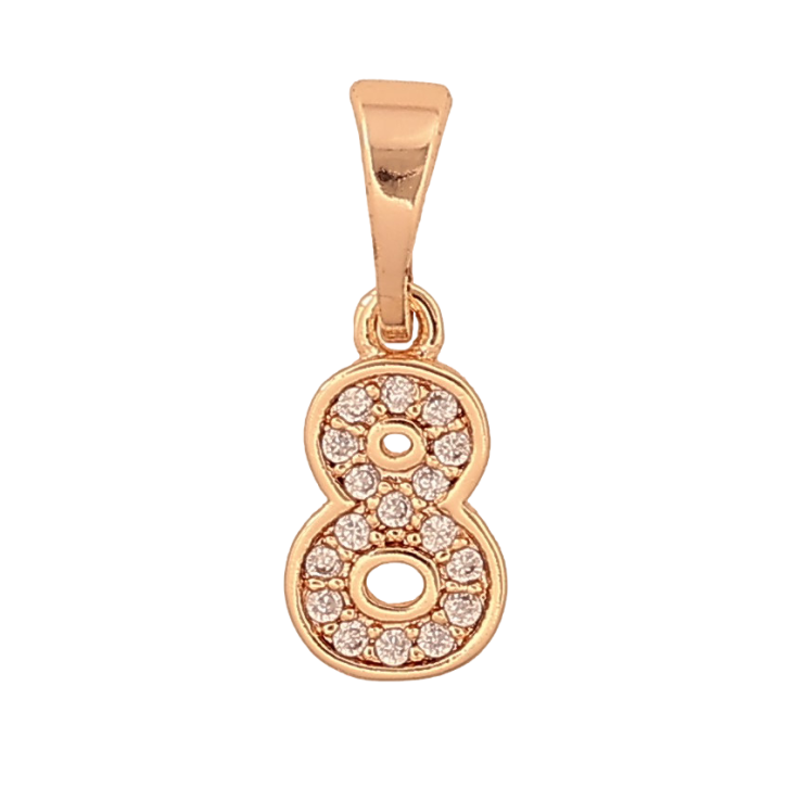 Кулон Xuping M&L колір 18K "Цифра 8" для ланцюжка до 5мм фото №2 Кулон Xuping M&L колір 18K "Цифра 8" для ланцюжка до 5мм фото №2