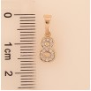 Кулон Xuping M&L колір 18K "Цифра 8" для ланцюжка до 5мм фото №2 Кулон Xuping M&L колір 18K "Цифра 8" для ланцюжка до 5мм фото №2