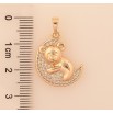Кулон Xuping M&L колір 18K "Ведмедик на Місяці" для ланцюжка до 5мм фото №2 Кулон Xuping M&L колір 18K "Ведмедик на Місяці" для ланцюжка до 5мм фото №2