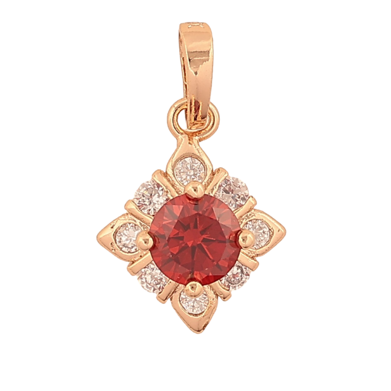 Кулон Xuping M&L колір 18K "Ромбова підвіска з червоним кристалом" для ланцюжка до 5мм фото №1 Кулон Xuping M&L колір 18K "Ромбова підвіска з червоним кристалом" для ланцюжка до 5мм фото №1