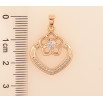 Кулон Xuping M&L цвет 18K "Сердечко с цветочком" для цепочки до 5мм фото №2 Кулон Xuping M&L цвет 18K "Сердечко с цветочком" для цепочки до 5мм фото №2
