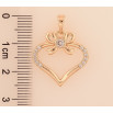 Кулон Xuping M&L цвет 18K "Сердечко с бантом" для цепочки до 5мм фото №2 Кулон Xuping M&L цвет 18K "Сердечко с бантом" для цепочки до 5мм фото №2