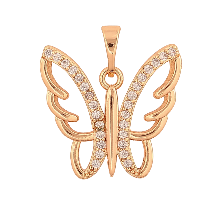 Кулон Xuping M&L цвет 18K "Бабочка с кристаллами" для цепочки до 5мм фото №7 Кулон Xuping M&L цвет 18K "Бабочка с кристаллами" для цепочки до 5мм фото №7