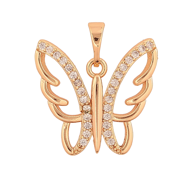 Кулон Xuping M&L колір 18K"Метелик з кристалами" для ланцюжка до 5мм фото №2 Кулон Xuping M&L колір 18K"Метелик з кристалами" для ланцюжка до 5мм фото №2