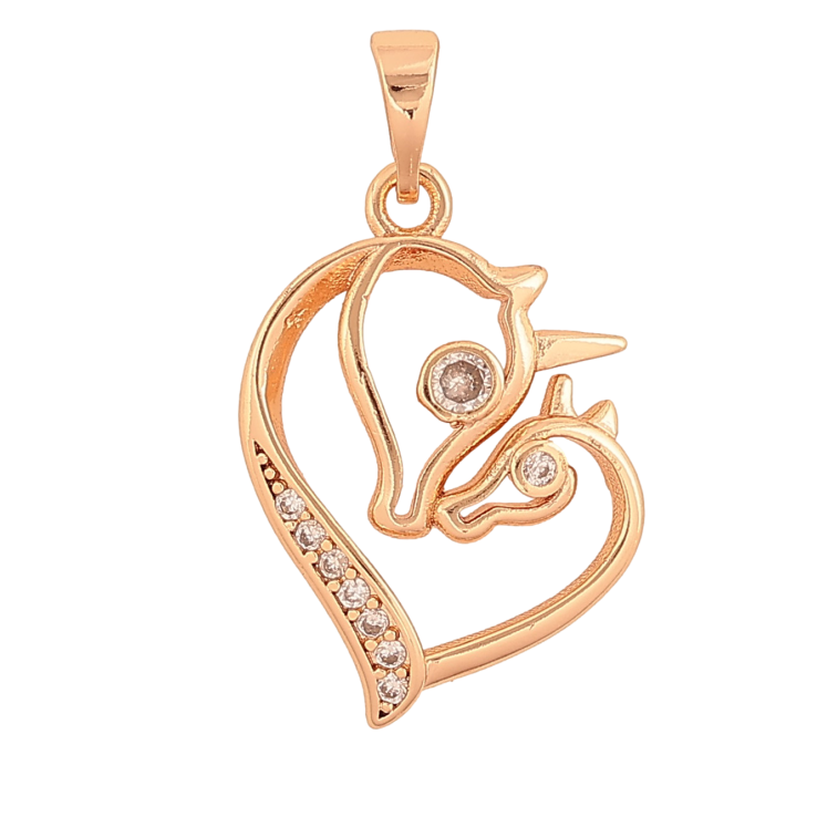 Кулон Xuping M&L цвет 18K "Единороги" для цепочки до 5мм фото №10 Кулон Xuping M&L цвет 18K "Единороги" для цепочки до 5мм фото №10