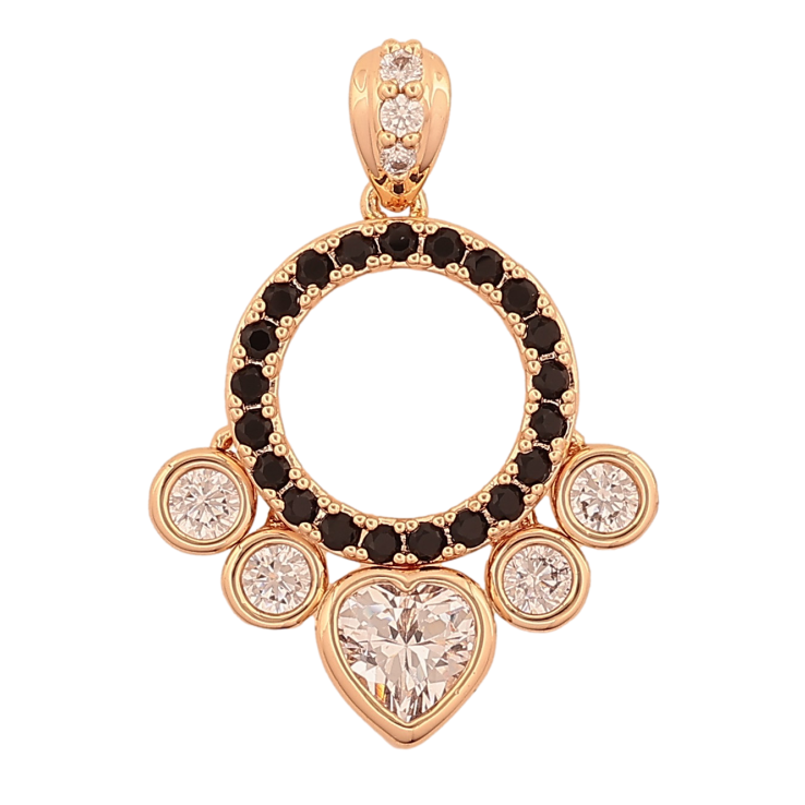 Кулон Xuping M&L цвет 18K "Узор с черно-белыми кристаллами" для цепочки до 4мм фото №11 Кулон Xuping M&L цвет 18K "Узор с черно-белыми кристаллами" для цепочки до 4мм фото №11