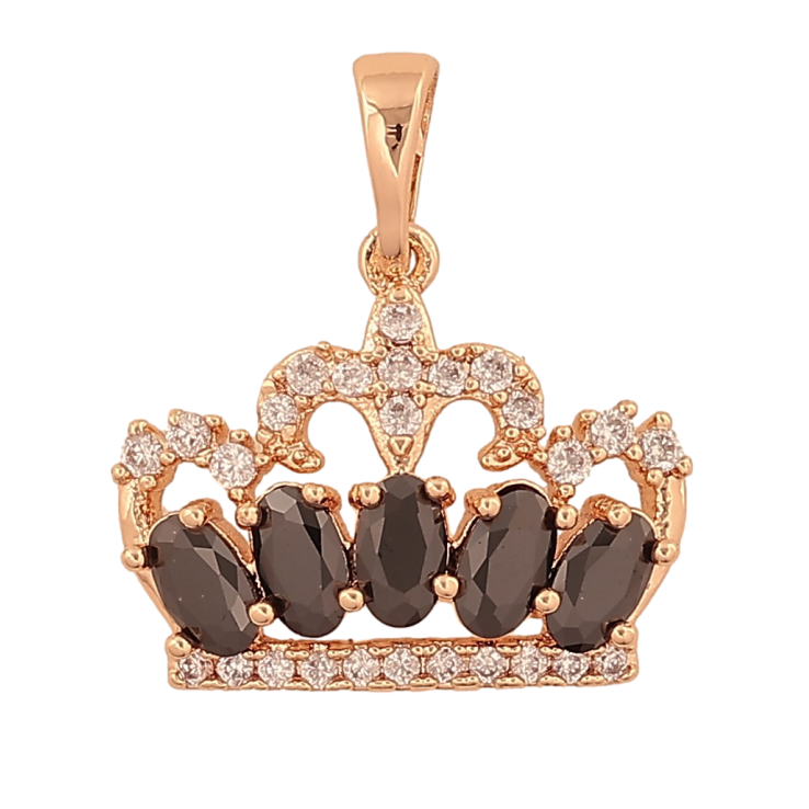 Кулон Xuping M&L колір 18K "Корона з чорно-білими кристалами" для ланцюжка до 5мм фото №23