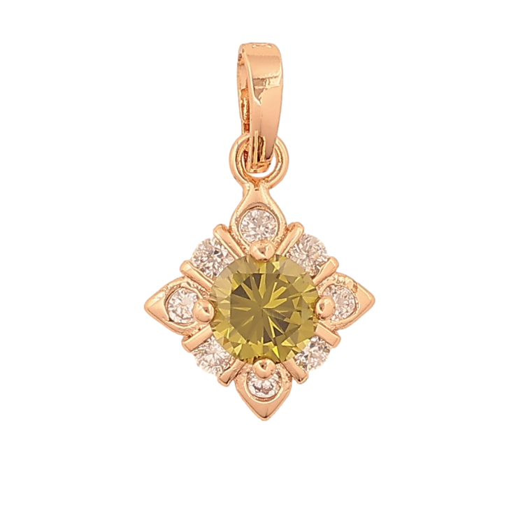 Кулон Xuping M&L колір 18K "Візерунок з кристалами" для ланцюжка до 5мм фото №10