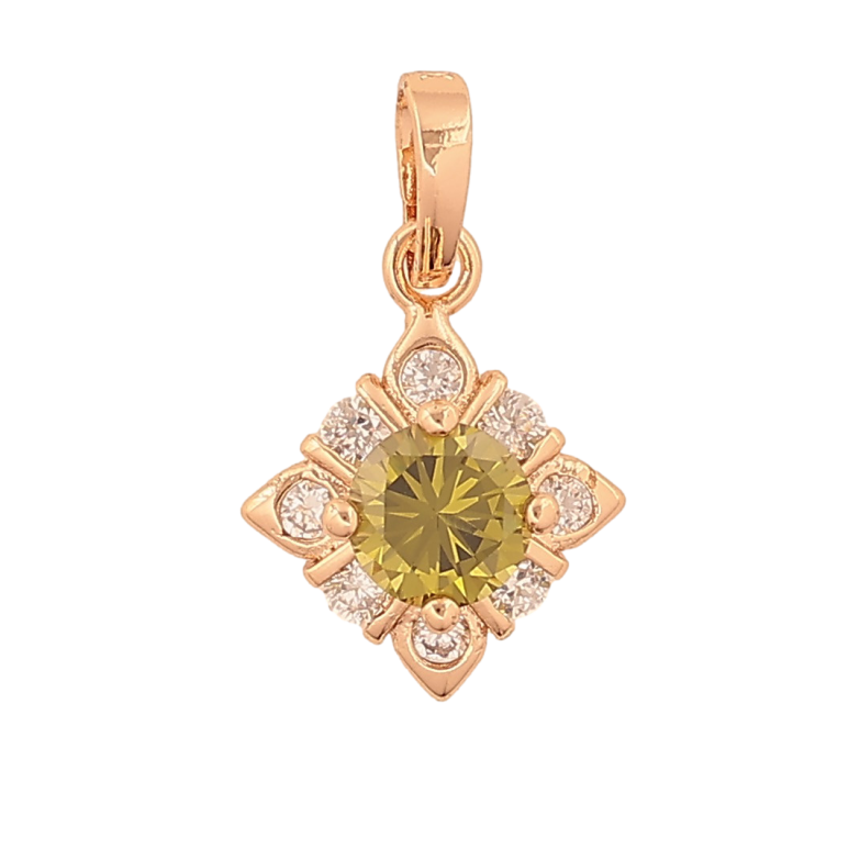 Кулон Xuping M&L колір 18K "Візерунок з кристалами" для ланцюжка до 5мм фото №1
