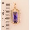 Кулон Xuping цвет Позолота 18К "Узор с сиреневым кристаллом" для цепочки до 5мм фото №4