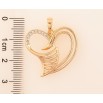 Кулон Xuping цвет Позолота 18K "Декоративное сердечко" для цепочки до 6мм фото №2