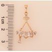 Кулон Xuping цвет Позолота 18K "Декоративный веер с кристаллами" для цепочки до 5мм фото №3 Кулон Xuping цвет Позолота 18K "Декоративный веер с кристаллами" для цепочки до 5мм фото №3