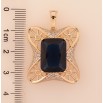 Кулон Xuping цвет Позолота 18K "Фигурный с синим граненным кристаллом" для цепочки до 7мм фото №5 Кулон Xuping цвет Позолота 18K "Фигурный с синим граненным кристаллом" для цепочки до 7мм фото №5
