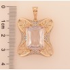Кулон Xuping цвет Позолота 18K "Фигурный с граненным кристаллом" для цепочки до 7мм фото №5 Кулон Xuping цвет Позолота 18K "Фигурный с граненным кристаллом" для цепочки до 7мм фото №5