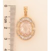 Кулон Xuping цвет Позолота 18K "Граненый кристалл в обрамлении" для цепочки до 6мм фото №2