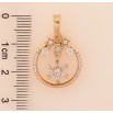Кулон Xuping цвет Позолота 18K "Колечко с звездным узором и кристаллами" для цепочки до 6мм фото №3 Кулон Xuping цвет Позолота 18K "Колечко с звездным узором и кристаллами" для цепочки до 6мм фото №3
