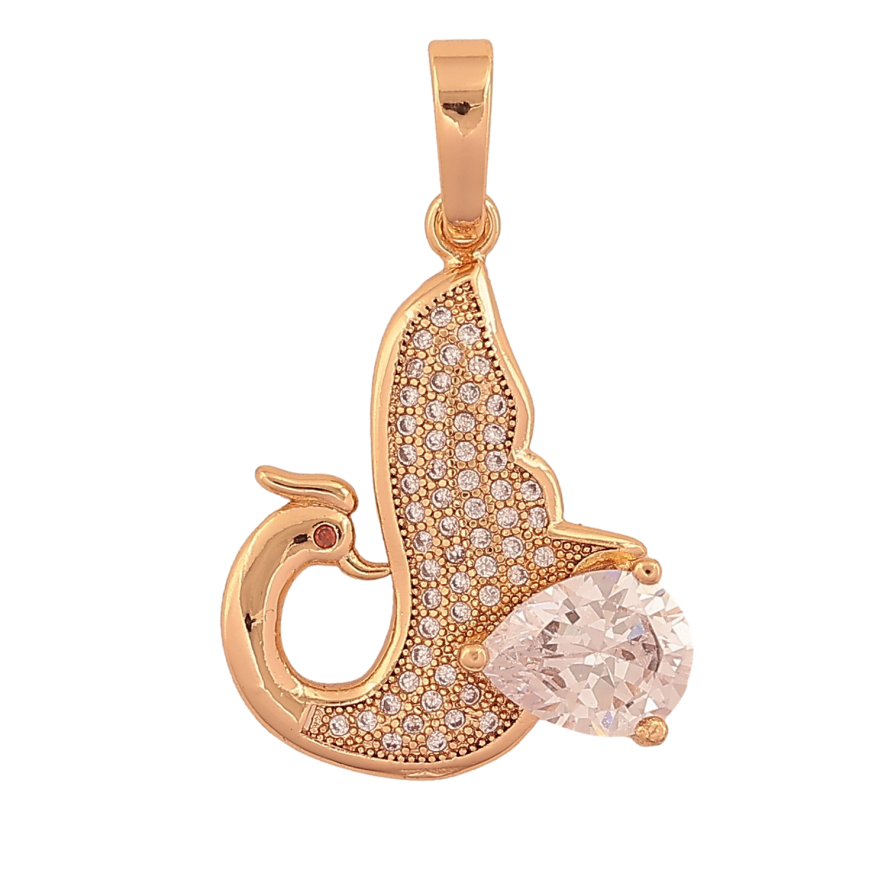 Кулон Xuping цвет Позолота 18K "Сказочная птица с инкрустацией кристаллами" для цепочки до 6мм фото №1 Кулон Xuping цвет Позолота 18K "Сказочная птица с инкрустацией кристаллами" для цепочки до 6мм фото №1