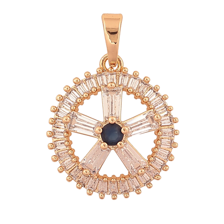 Кулон Xuping цвет Позолота 18K "Кристальный круг с цветочком" для цепочки до 5мм фото №25 Кулон Xuping цвет Позолота 18K "Кристальный круг с цветочком" для цепочки до 5мм фото №25