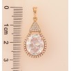Кулон Xuping колір Позолота 18K "Краплястий кулон з кристалом" для ланцюжка до 5мм фото №3