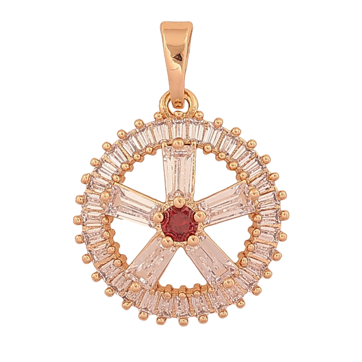 Кулон Xuping цвет Позолота 18K "Круглая кристальная подвеска с кристаллами" для цепочки до 5мм фото №24