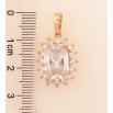 Кулон Xuping цвет Позолота 18K "Кристалл в лучистом обрамлении" для цепочки до 6мм фото №2