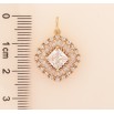 Кулон Xuping цвет Позолота 18K "Кристальное мерцание" для цепочки до 4мм фото №4