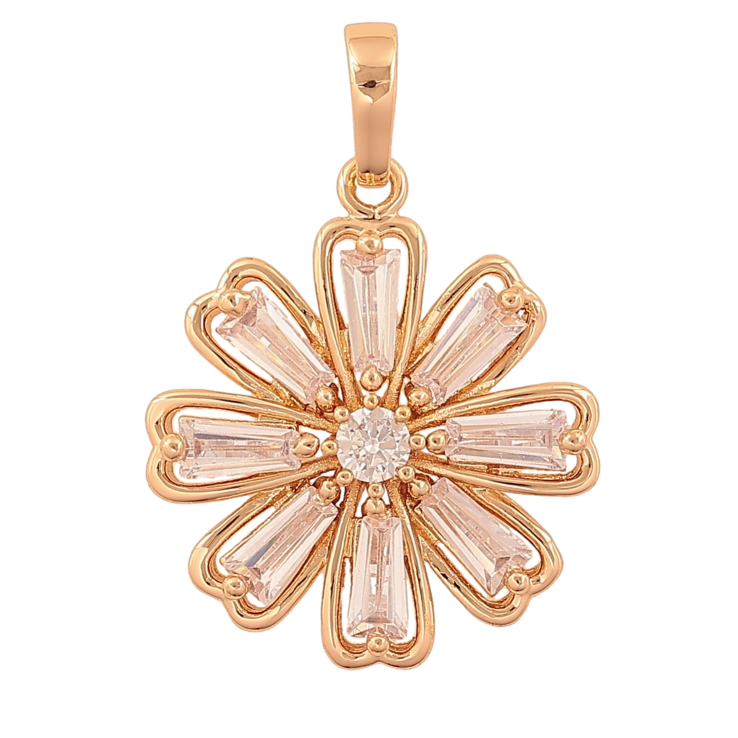 Кулон Xuping цвет Позолота 18K "Кристальный цветок" для цепочки до 6мм фото №20 Кулон Xuping цвет Позолота 18K "Кристальный цветок" для цепочки до 6мм фото №20