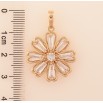 Кулон Xuping цвет Позолота 18K "Кристальный цветок" для цепочки до 6мм фото №2