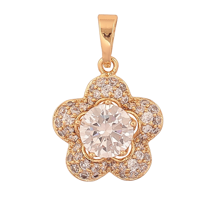 Кулон Xuping цвет Позолота 18K "Кристальный цветочек" для цепочки до 5мм фото №1 Кулон Xuping цвет Позолота 18K "Кристальный цветочек" для цепочки до 5мм фото №1