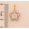 Кулон Xuping цвет Позолота 18K "Кристальный цветочек" для цепочки до 5мм фото №2 Кулон Xuping цвет Позолота 18K "Кристальный цветочек" для цепочки до 5мм фото №2