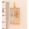 Кулон Xuping цвет Позолота 18K "Меандровый орнамент с дорожками кристаллов" для цепочки до 6мм фото №3