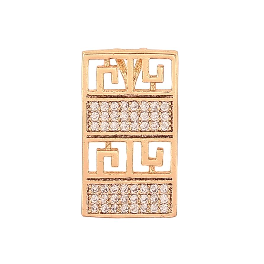 Кулон Xuping цвет Позолота 18K "Прямоугольная подвеска с кристаллами и резным орнаментом" для цепочки до 4мм фото №1 Кулон Xuping цвет Позолота 18K "Прямоугольная подвеска с кристаллами и резным орнаментом" для цепочки до 4мм фото №1