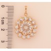 Кулон Xuping цвет Позолота 18K "Кристальный цветок" для цепочки до 5мм фото №4