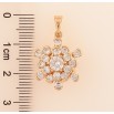 Кулон Xuping цвет Позолота 18K "Пышный цветок с инкрустацией кристаллами" для цепочки до 5мм фото №2