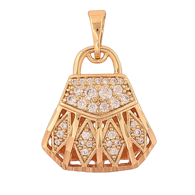 Кулон Xuping цвет Позолота 18K "Резная сумочка с инкрустацией кристаллами" для цепочки до 5мм фото №1 Кулон Xuping цвет Позолота 18K "Резная сумочка с инкрустацией кристаллами" для цепочки до 5мм фото №1