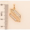 Кулон Xuping цвет Позолота 18K "Резной меандровый орнамент с кристаллами" для цепочки до 5мм фото №3