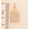 Кулон Xuping цвет Позолота 18K "Резной меандровый орнамент с кристаллами" для цепочки до 5мм фото №3 Кулон Xuping цвет Позолота 18K "Резной меандровый орнамент с кристаллами" для цепочки до 5мм фото №3