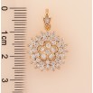 Кулон Xuping цвет Позолота 18K "Роскошный кристальный цветок" для цепочки до 4мм фото №4