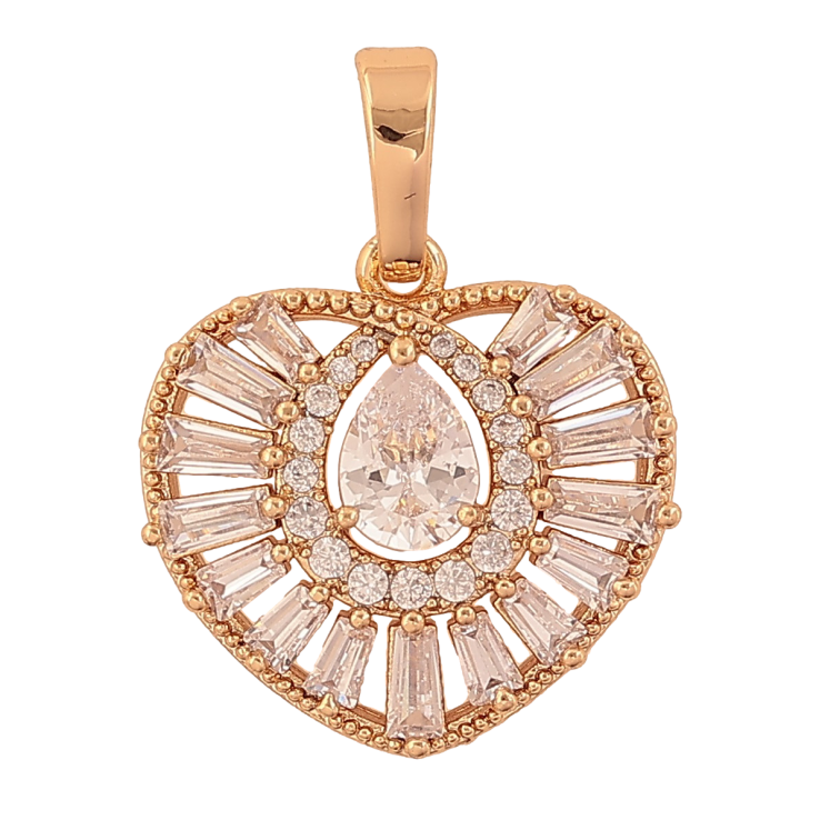Кулон Xuping цвет Позолота 18K "Сердце с инкрустацией кристаллами" для цепочки до 6мм фото №24