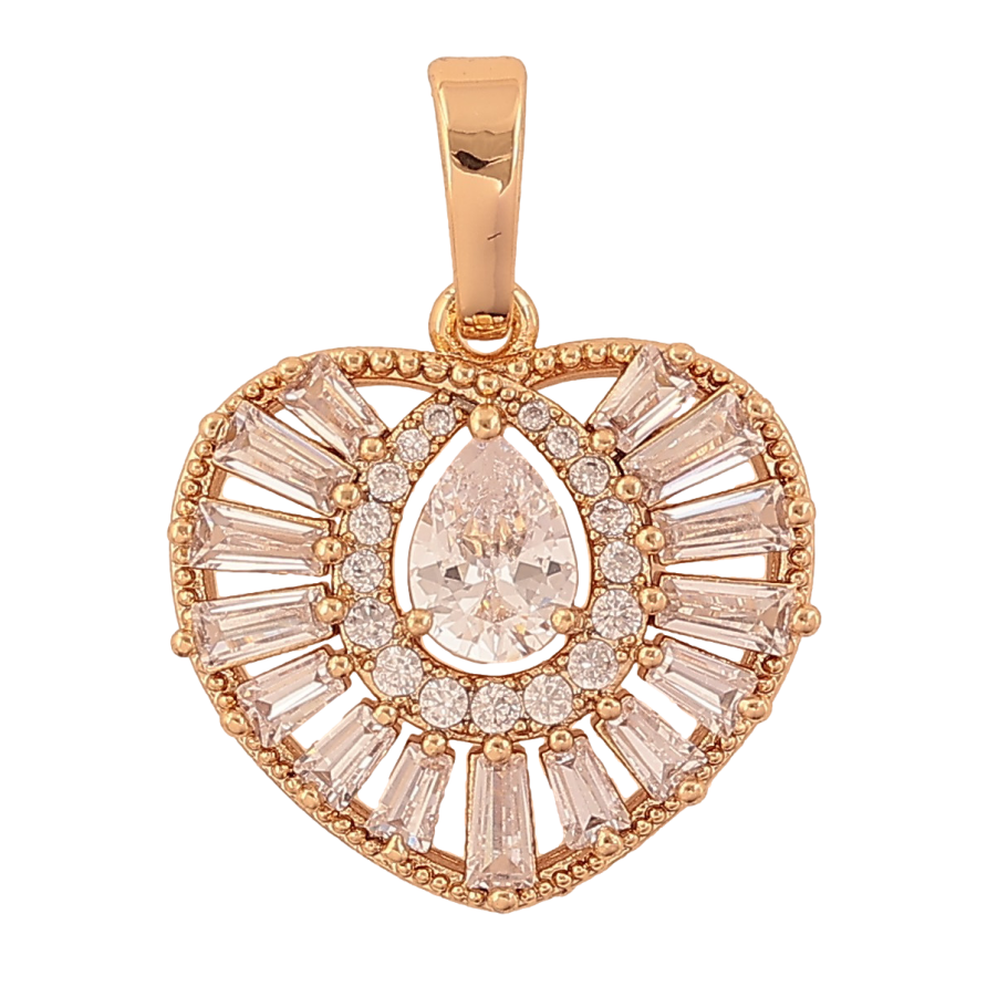 Кулон Xuping цвет Позолота 18K "Сердце с инкрустацией кристаллами" для цепочки до 6мм фото №1 Кулон Xuping цвет Позолота 18K "Сердце с инкрустацией кристаллами" для цепочки до 6мм фото №1