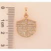 Кулон Xuping цвет Позолота 18K "Щит с крестом и сердцем инкрустация кристаллами" для цепочки до 5мм фото №2 Кулон Xuping цвет Позолота 18K "Щит с крестом и сердцем инкрустация кристаллами" для цепочки до 5мм фото №2