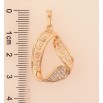 Кулон Xuping цвет Позолота 18K "Лента с меандровым узором и кристаллами" для цепочки до 6мм фото №4